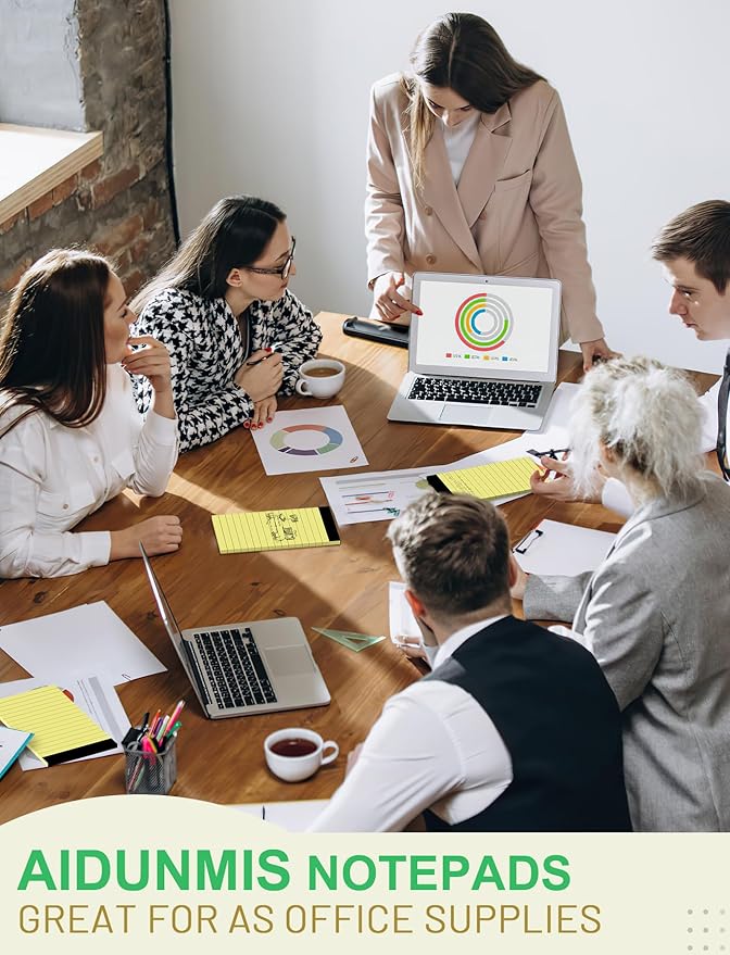 Small Note Pads 3x5 Yellow Pocket Writing Pads 6 Pack Lined Notepads Yellow Small Pads of Paper 3x5 Inch with 30 Sheets per Notepad 80Gsm Paper Pads Mini Note Pads 3x5" Pocket Notepads for Home Office