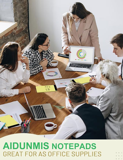 Small Note Pads 3x5 Yellow Pocket Writing Pads 6 Pack Lined Notepads Yellow Small Pads of Paper 3x5 Inch with 30 Sheets per Notepad 80Gsm Paper Pads Mini Note Pads 3x5" Pocket Notepads for Home Office