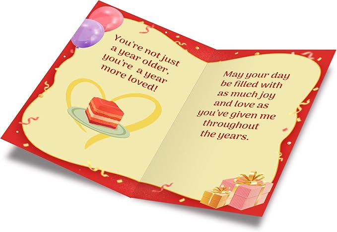 Prime Greetings Grandma Birthday Card, Made in America, Eco-Friendly, Thick Card Stock with Premium Envelope 5in x 7.75in, Packaged in Protective Mailer