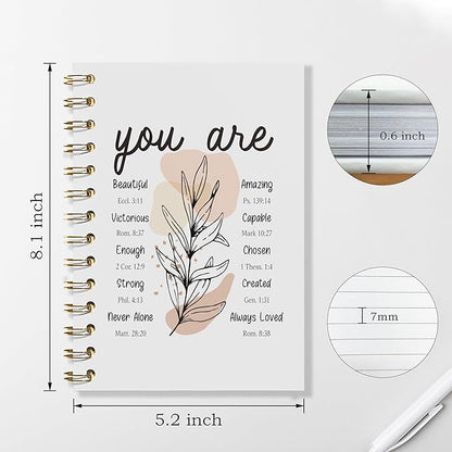 Inspirational Christian Notebook - Christian Gifts Journal, Daily Prayer Journal, Spiral Bible Notebook, Christian Gifts Journal, Spiritual Journal for Women, 5.5x8.3 Inches