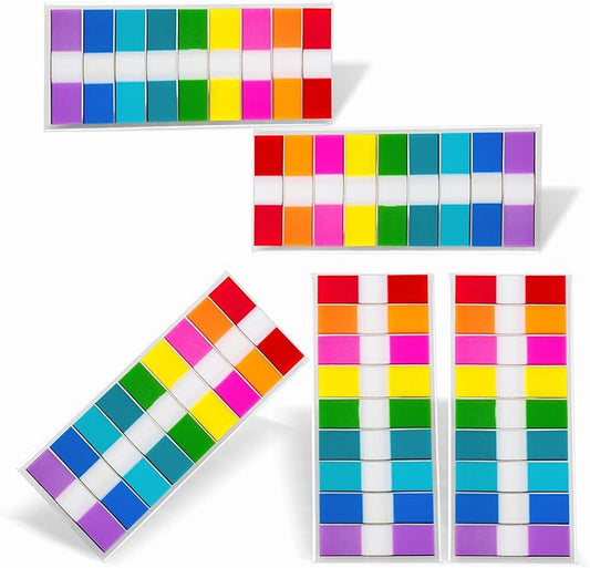 Sticky Tabs 900 Pcs Page Markers, Tabs for Notebooks Sticky Note Tabs Colored Writable and Repositionable Books Flags Tabs, Index Tabs, Annotation Tabs, Easy to Stick, Removes Cleanly