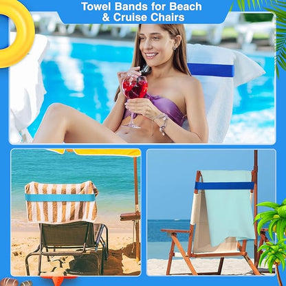 15 Pcs Cruise Essentials Accessories Kit Must Haves Set Include Non-Surge Power Strip, Retractable Cruise Lanyards for Ship Card, Luggage Tags Holder, Towel Bands, Anti Nausea Wristband, Magnetic Hook