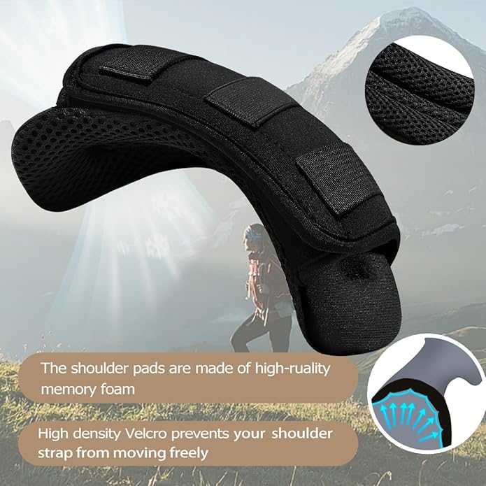 2Pcs Thick Cushioned Shoulder Pads, Anti-Slip Design and Breathable Mesh Pads for Shoulder Strap,Soft and Comfortable