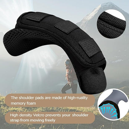 2Pcs Thick Cushioned Shoulder Pads, Anti-Slip Design and Breathable Mesh Pads for Shoulder Strap,Soft and Comfortable