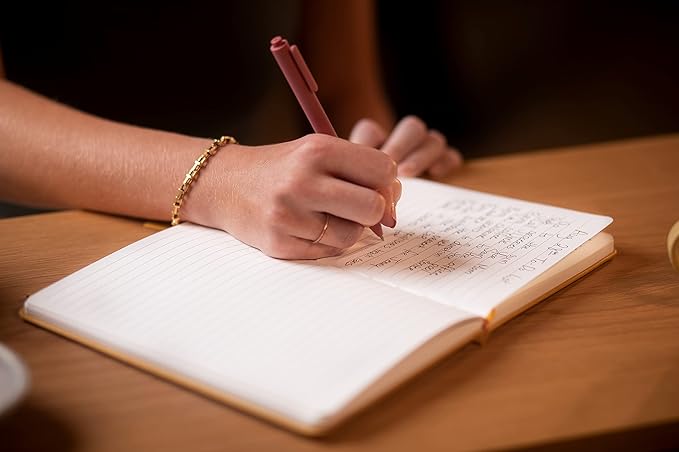 Hardcover Ruled Journal with Thick 100 gsm College Ruled Paper A5 size (8.3 inches x 5.4 inches) - Daily Writing Notebook Journal for Travel, School and Office Use - Diary Journal for Women and Men - Nutmeg