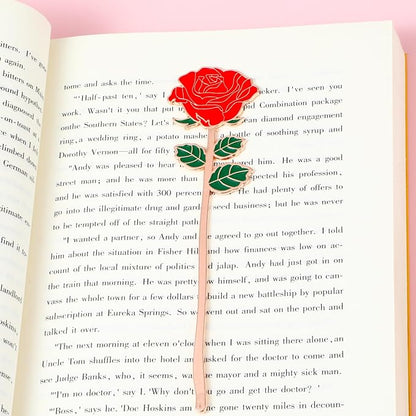 Mabor Red Rose Bookmarks,It’s The Time You Have Spent on Your Rose That Makes Her So Important Personalized Bookmark Rose of Little Prince,Metal Flower Bookmark,