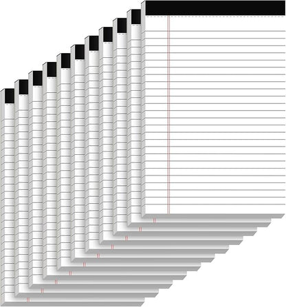 10 Pack of Legal Pad Writing Pads 5" x 8" Notepad 80gsm Recycled Paper Small Legal Pads 25 Lines Note Pads Perforated Legal Pads 30 Sheets Double-Sided Printing Legal Pads for School, College, Office