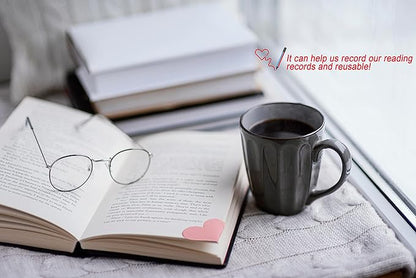 9 PCS Leather Bookmarks for Women with Heart Shape, Cute Corner Bookmark, Book Accessories for Reading Lovers, Book Markers for Women, Bookmarks for Book Lovers by HNQCPCVU (9PCS Heart - Color 3)