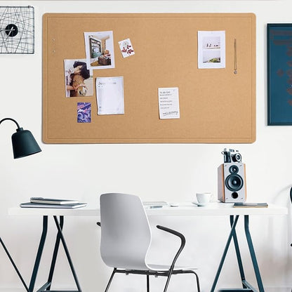 Large Bulletin Board - 60" x 36" Decorative Felt Board, Extra Large Foldable Pinboard, Corkboard Alternative for Memos, Photos, Pictures - Ginger Yellow