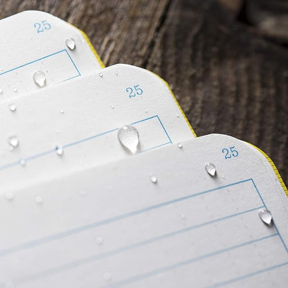 Rite In The Rain All-Weather Mini-Stapled Notebook, 3 1/4" x 4 5/8", Yellow Cover, Universal Pattern, 3 Pack (No. 371FX-M), 4.625 x 3.5 x 0.125