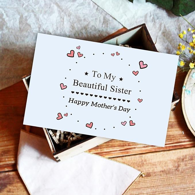 Funny Mother’s Day Card for Her, Beautiful Sister Mothers Day Card, Cute Mothers Day Gift for Sister, Happy Mothers Day Card for Wonderful Sister