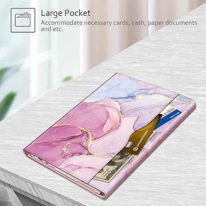 Fintie Sleeve Case for 14" Samsung Galaxy Chromebook Go XE340XDA XE345XDA/Dell Latitude 3410/HP Pavilion 14-ceXXXX/Lenovo 14W Windows Gen 2 - Premium PU Leather Portfolio Book Cover, Glittering Marble