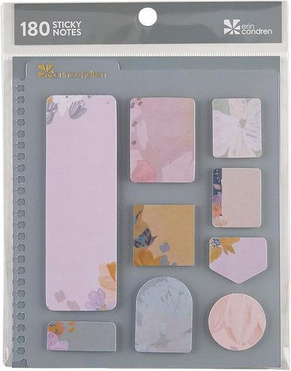 Erin Condren Universal Snap-in Stylized Sticky Notes - Bold Blooms | 9 Pads, 20 Sheets Each, 180 Sticky Notes Total