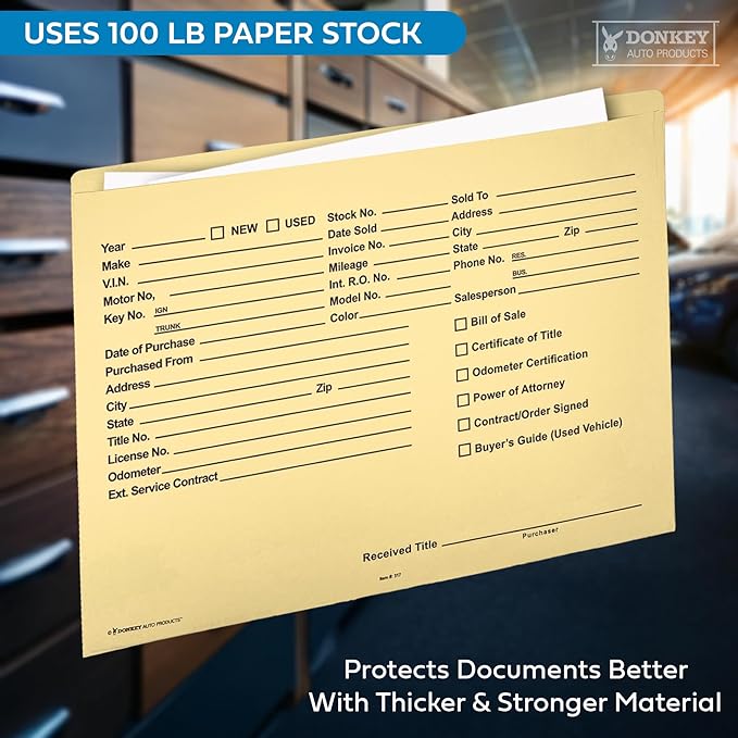 Printed Heavy Duty Deal Jackets - Buff (100 Envelopes Shrink Wrapped)