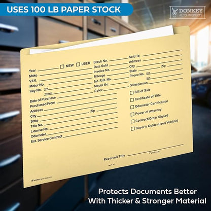 Printed Heavy Duty Deal Jackets - Buff (100 Envelopes Shrink Wrapped)