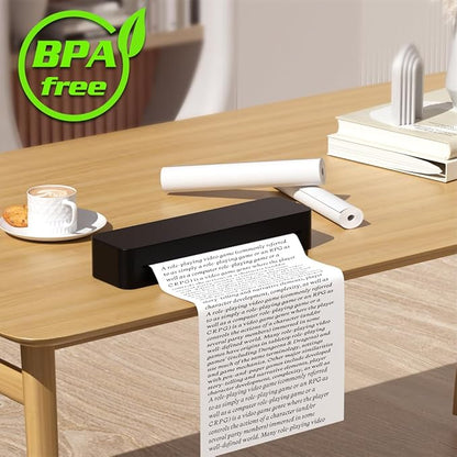 Thermal Printer Paper 8.5 x 11 Inch, US Letter Size Quick-Dry Thermal Printing Paper Rolls, Thermal Paper Compatible with M08F-Letter, M832, M834, MT800, MT800Q Portable Printer, 50 sheets / 2 Rolls