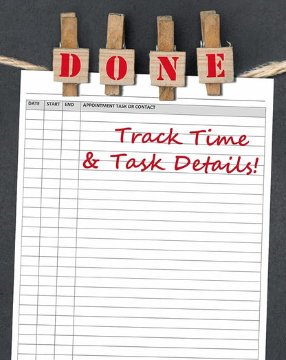 Activity Log Notepad, 60 Page Planning Pad to List a Task, Action or Contact. A Versatile Work Tool to Track Time & Organize Office Productivity. 8.5 X 11, A4 Sheets.