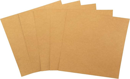 Cardstock 12 x 12 Paper Pack - 65lb Smooth Card Stock for Crafts, Cardmaking, Art Projects - 50 Square Scrapbook Sheets - Double Sided with Solid Core, Kraft