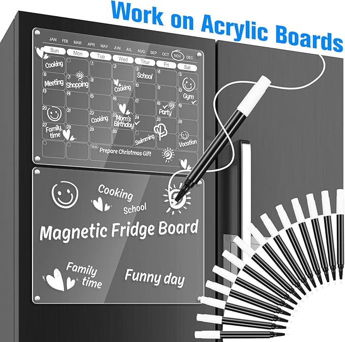 Liquid Chalk Markers White for Blackboard Wet Erase Marker for Black Glass Dry Erase Board Black Acrylic Planning Board Window Mirror Halloween Painting, 14 White Markers, 1mm Fine Tip, Easy Wet Erase