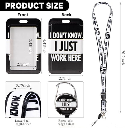 Lanyards for ID Badges Cute Id Badge Holder with Lanyard Retractable Badge Reel Clip Funny Name Tags Keychain for Teacher Doctor Student Women Men Nurse Accessories for Work