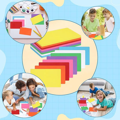 120 Pcs Dry Erase Index Cards Notecards Blank Reusable Flash Cards Sheets Game Cards Study Business Note Cards for School Office Housework Taking To Do List (Multicolor, 3×5 Inch)