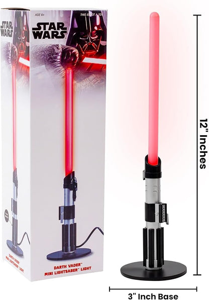 Star Wars Darth Vader Lightsaber 12-Inch Desktop LED Mood Light for Nightstand Table