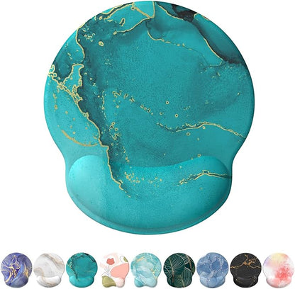 eulps Mouse Pad with Wrist Rest, Comfortable Computer Mousepad with Gel Wrist Support Smooth Surface and Non-Slip PU Base for Pain Relief, Laptop, Office & Home (Calm Lake)