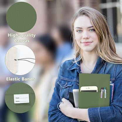 Canvas Book Covers, Washable Book Protector, Book Cover for Paperback Novels, Adjustable Book Cover for Hardcover with Pockets for Pen, Soft Cover Books, Book Lovers Gifts