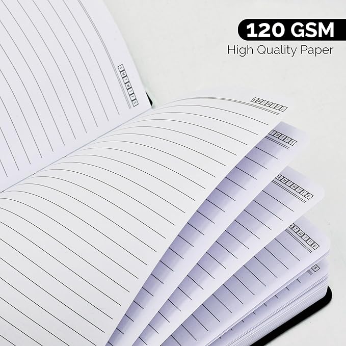 Nextnoid Hardcover Lined Journal Notebook - 120 GSM Thick Paper, Medium A5(5.7" x 8.3"), 160 Pages - Perfect For Writing, Journaling and Note-Taking (Green,Ruled)