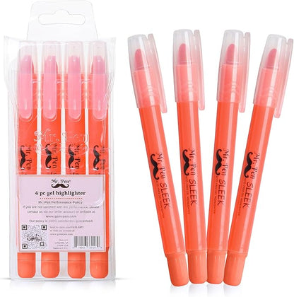 Mr. Pen No Bleed Gel Highlighter, Bible Highlighters, Pink, Pack of 4
