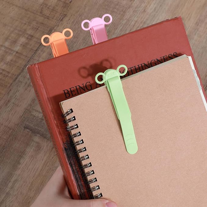 3Pcs Automatically Stay in Place Bookmark, Silicone Book Marks for Reading, Smart Bookmarks for Women, Men, Kids, Book Lovers, Readers, Unique Book Page Holders & Reading Accessories, B