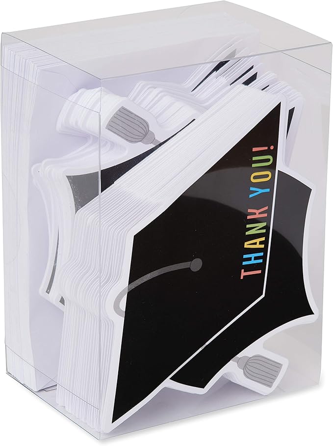 American Greetings Graduation Thank You Cards with Envelopes, Graduation Cap (50-Count)