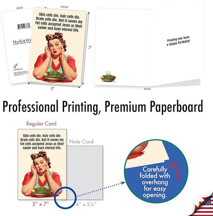 NobleWorks, Funny Birthday Greeting Card with 5 x 7 Inch Envelope (1 Card) Bday Cells Die C10832BDG