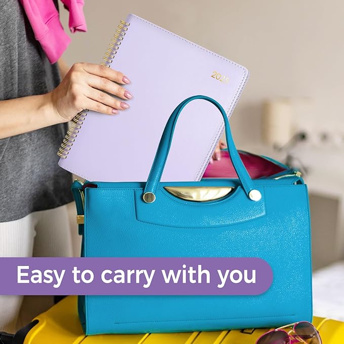 SUNEE 2026 Weekly & Monthly Planner 9"x11.2"- 12 Month (January 2026 - December 2026), Vegan Leather Cover, Pocket, Bookmark, Notes, Monthly Tab, Purple