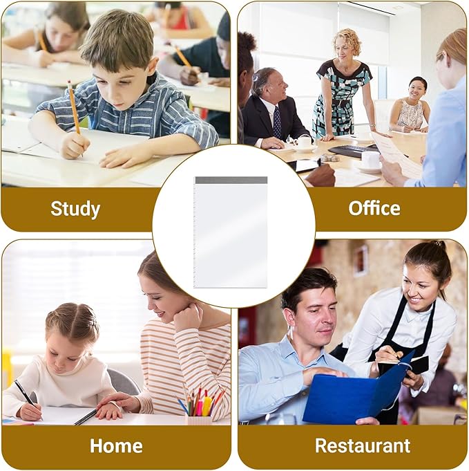 12 Pack Waterproof Cover Memo Pads 5.5" x 8.5" Lined Note Pads Ruled Writing Pads, Memo Scratch Pad (51 Sheets Each)