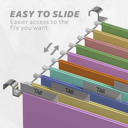 Hanging File Filing Box with Lid, Linen Collapsible File Organizer Box for Hanging Folder, Office/Home Decorative Storage Boxes Filing Cabinet (Black, 14x9.3x10.9)