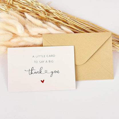 48 Pack Thank You Cards with Envelopes & Stickers, 4×6 Cute Blank Greeting Cards for Baby Shower & Wedding，Boxed Bulk Thank You Notes for Graduation Teachers Business Coworker Employee Appreciation