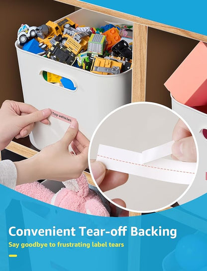 MakeID Label Maker Tape - 9mm Self-Adhesive Sticker Label Tape Refill Compatible with MakeID L1 Label Machine - Waterproof 6-Layer Laminated Film, Split-Back Design - 0.35"x13' (9mm x 4m)