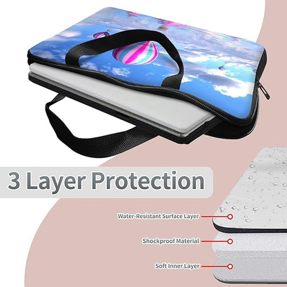 Universal Tablet Laptop Sleeve Case 10 inch, Hot Air Balloon Slim Carrying Case Durable Handbag Travel Laptop Bag for 7 to 10-inch Laptops/Notebook/Kids Tablet/ipad/eBook Readers