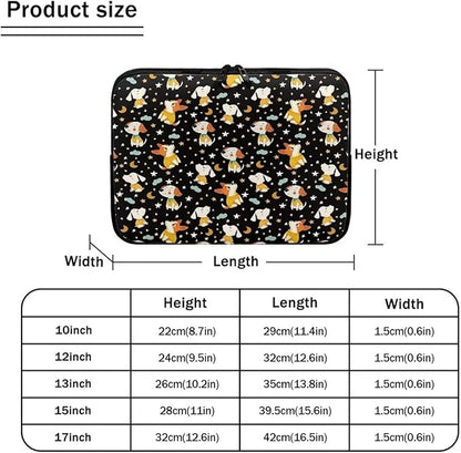 Corgi Dog Printed Computer Bags for Laptops, Water Resistant 10 Inch Laptop Bag Laptop Briefcase Travel Case for Women Men Teens, Compatible with Most Laptops