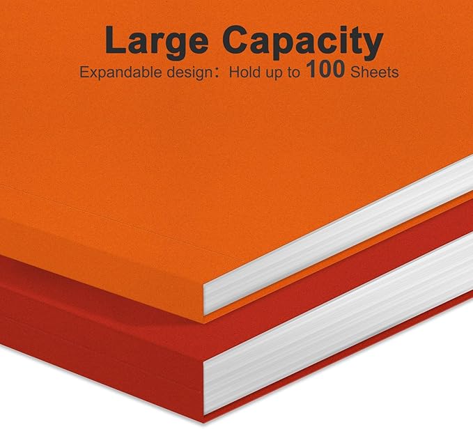 ViVin File Folder, 250 Pack Colored File Folders with 1/3-Cut Tabs, Fits 8.5 * 11 Letter Size Paper, Manilla Folders for Home Office School Documents(Multicolored)