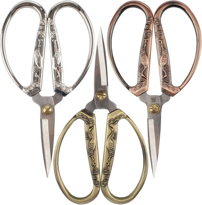 JubileeYarn Crane Motif Small Embroidery Craft Scissors - Assortment - 3 Scissors