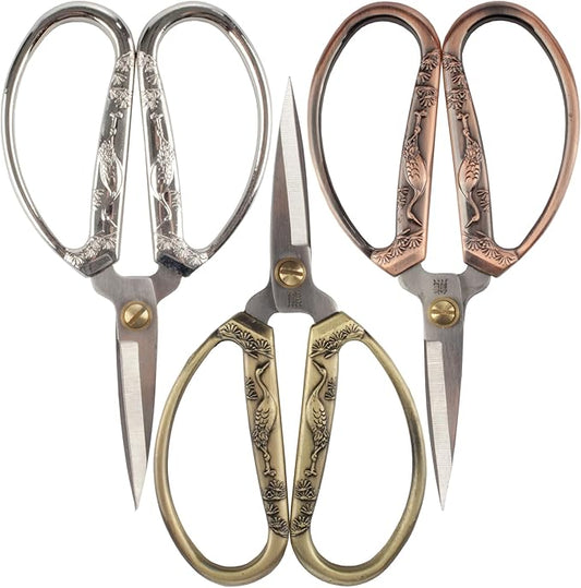 JubileeYarn Crane Motif Small Embroidery Craft Scissors - Assortment - 3 Scissors