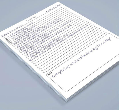 TO DO List Planner Notepad, 60 Page Planning Pad. Undated ToDo Checklist w/Priority & Note Sections. Organize & Track Projects, Clients or Daily Tasks. 8.5 X 11, A4 Tear Sheets.