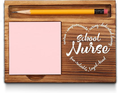 School Nurse Gifts, School Nurse Appreciation Gifts, Thank You School Nurse Gifts, School Nurse Office Decor, School Nurse Desk Self-Stick Note Pad Holders GSH7