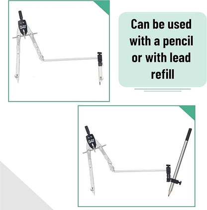 Mr. Pen- Professional Metal Compass with Wheel and Lock for Geometry, Compass Geometry Tool, Drawing Compass, Drafting Compass, Math Compass, Geometry Compass, Compass Drawing Tool, Compass Math