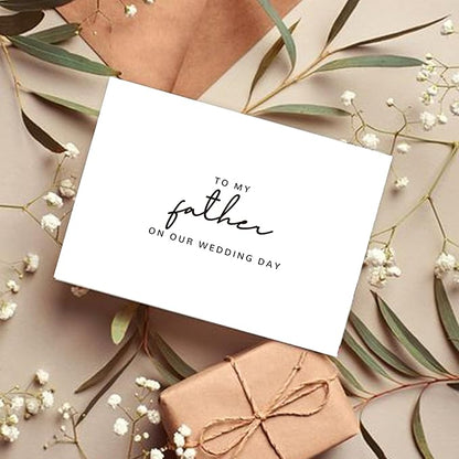 Wedding Day Card for Father, Father Of The Bride/Groom Gifts, To My Father On Our Wedding Day. （Father B）, 6*4