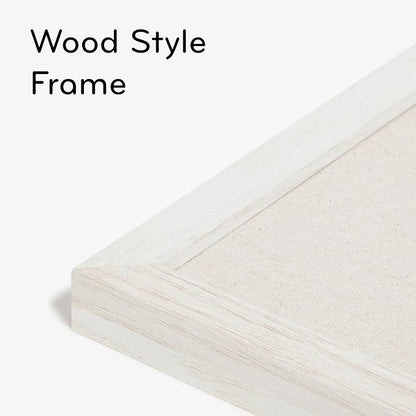 U Brands Rustic Linen Bulletin Board, 14"x14", White Wood Style Frame, Industrial Grade Pinning Surface, includes Push Pins