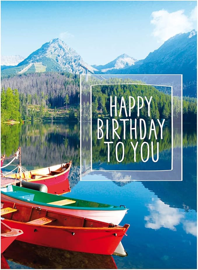 Paper Craft IG98638-RE Religious Birthday Card Assortment Box Set with Envelopes, 12 Cards, 4.75'' W x 6.5'' H, Cupcake, Kitten, Landscape, and Floral Photography