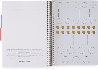 Erin Condren A5 Spiral Work Life Balance Journal | Features Pages of Thick, Bleed Resistant 80 lb. Paper to Boost Productivity